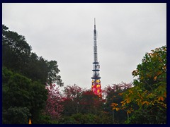 Guangzhou TV Tower (218m) from 1991, seen from Yuexiu Park